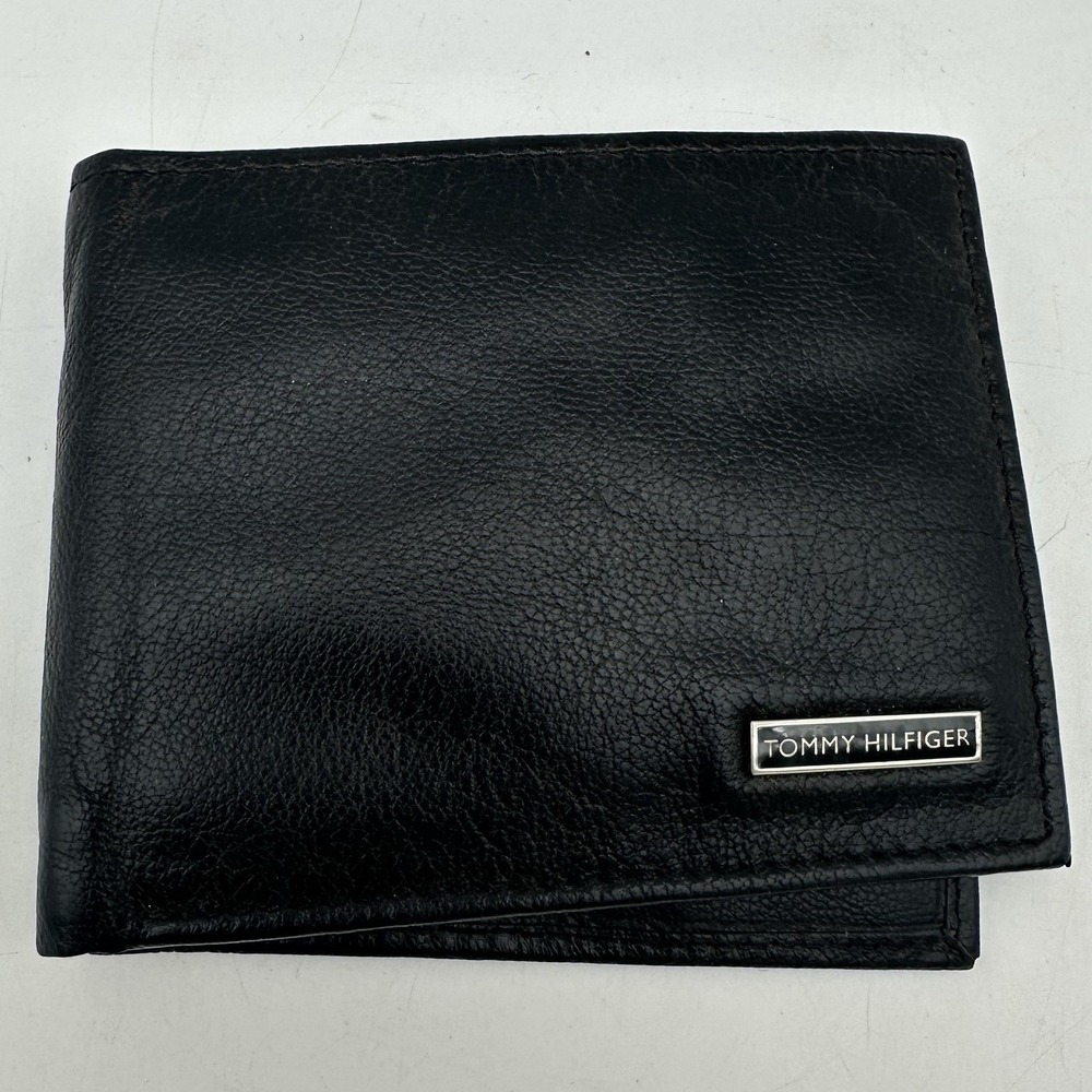 Tommy Hilfiger Leather Bifold + ID Flap Men's Wallet Black